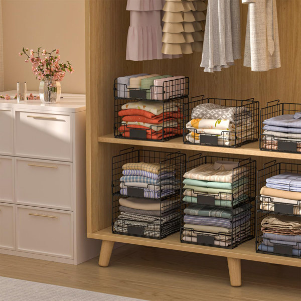 Rebrilliant 4 Pack Closet Organizers And Storage, Stackable Closet